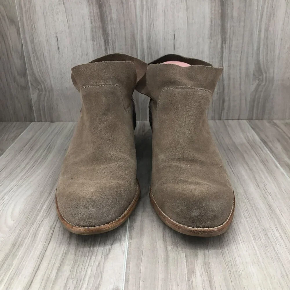 Dolce Vita Ankle Boots Womens 9 Brown Suede Slip On Booties